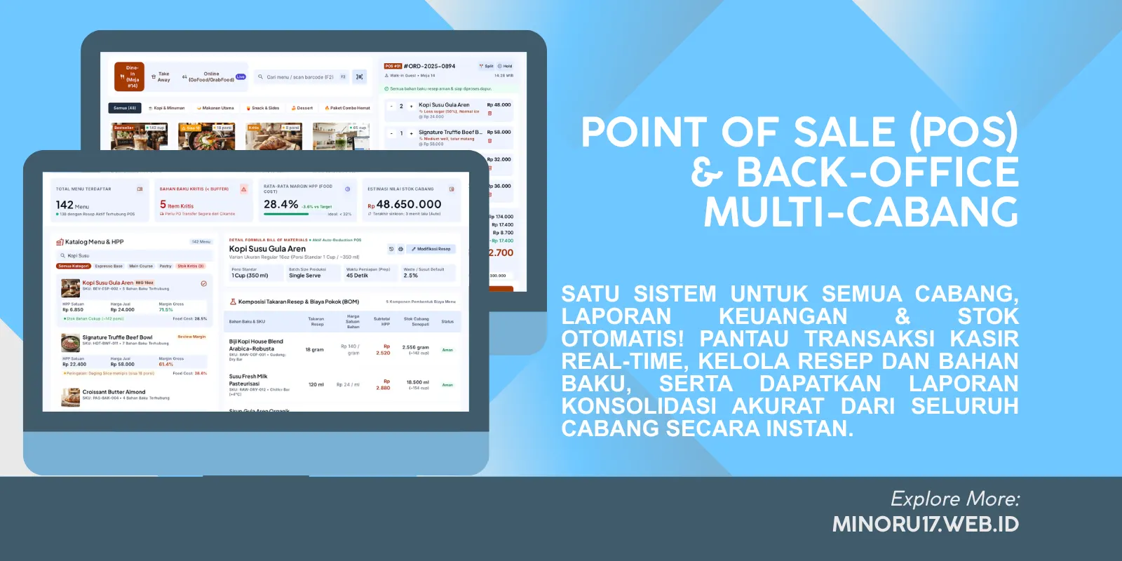 Software aplikasi kasir POS (Point of Sales) untuk retail